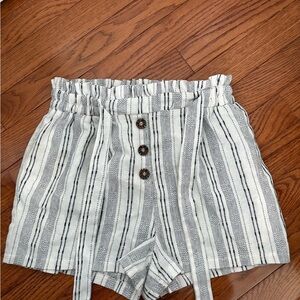 Flowy Striped Festival Short Front Tie